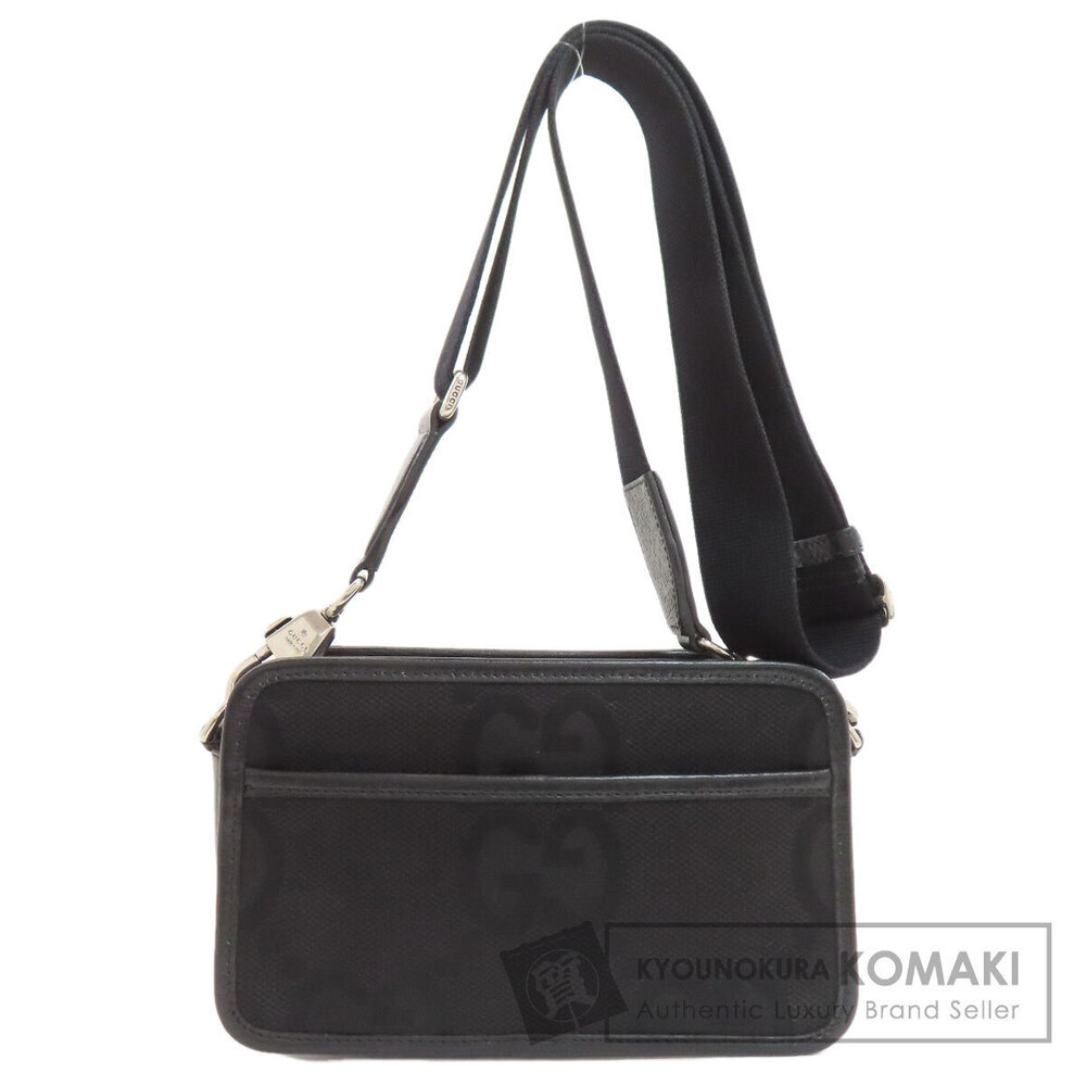 Gucci Jumbo GG Bag Shoulder Canvas Black